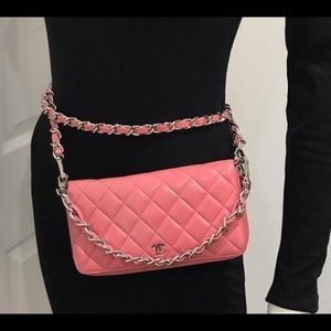 Pink Chanel Wallet with - Crossbody, Waist Wrap, Shoulder Bag